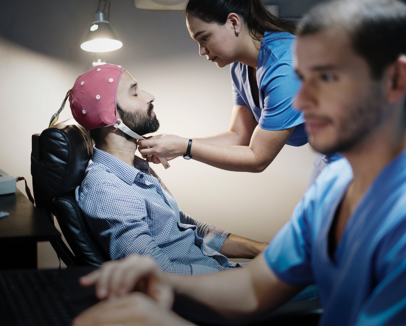 A full qEEG recording in progress